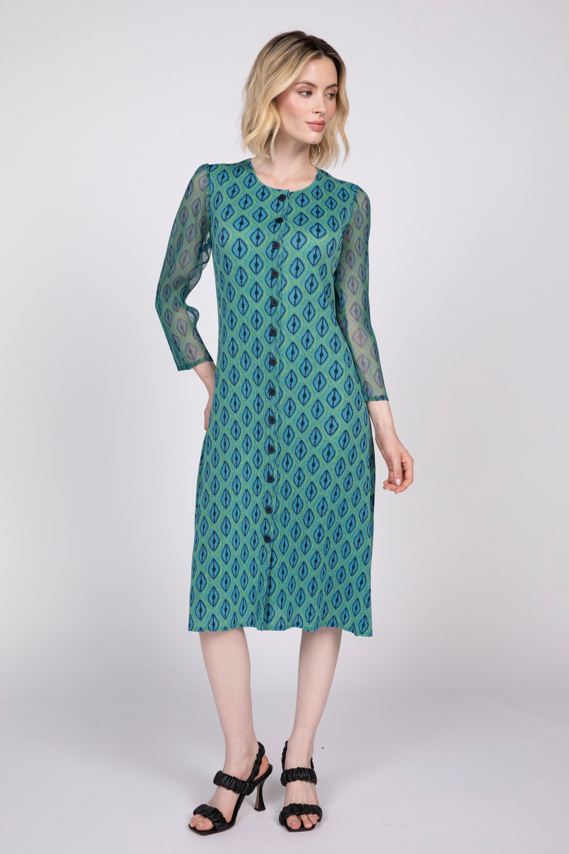 Olivia Parisian Dress in Peacock