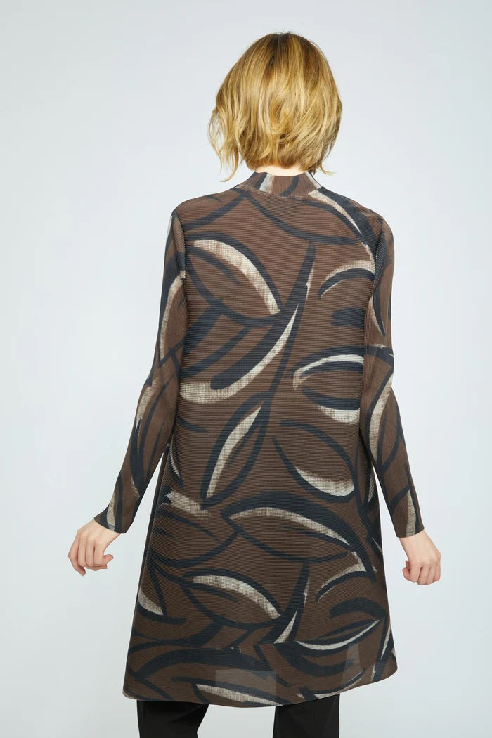 The Parisian Pleat Occasion Duster Dress from Olivia in Chocolate