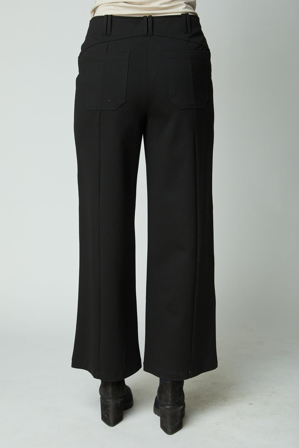 Olivia's Ponte Wide Leg Pant in Black