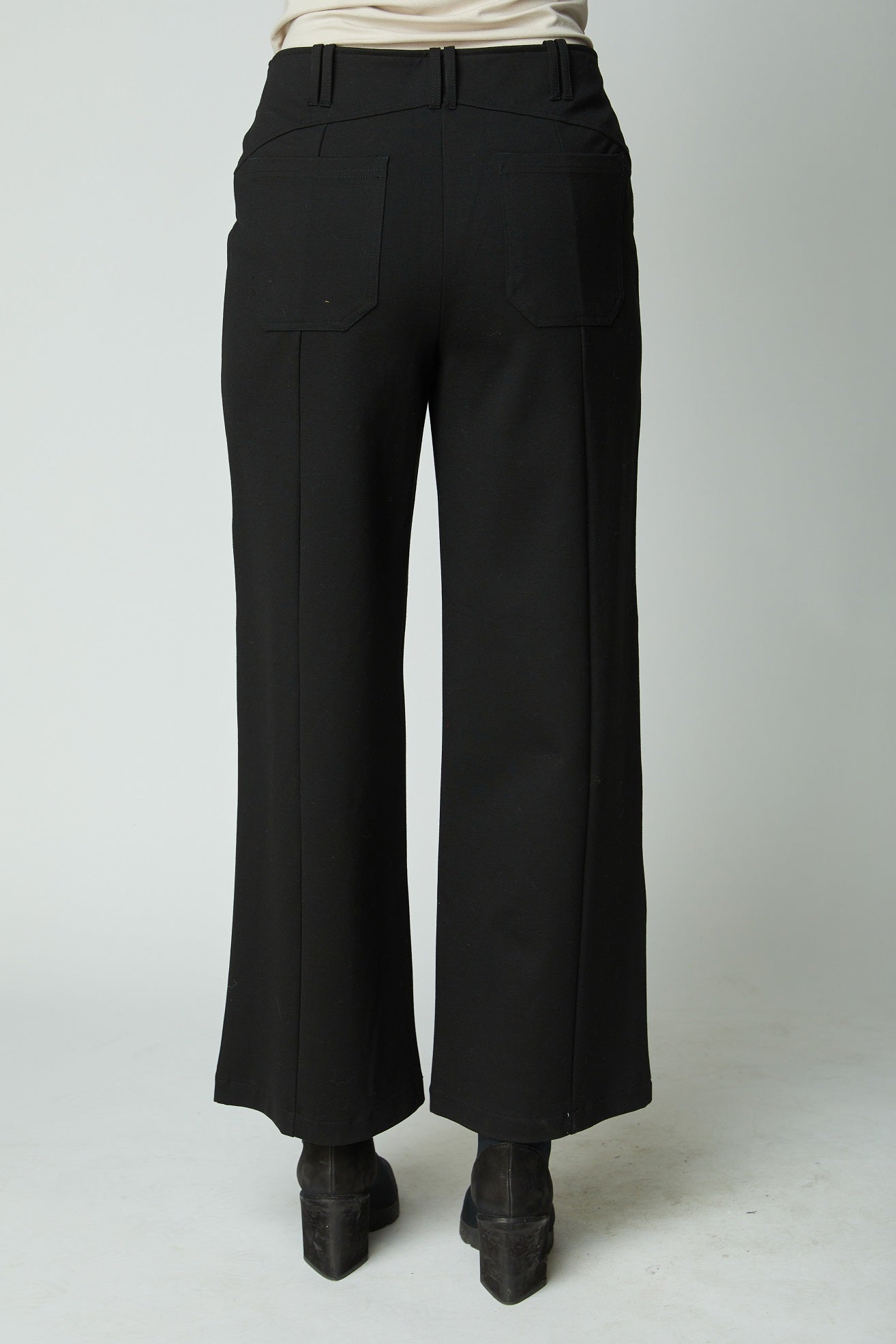 Olivia's Ponte Wide Leg Pant in Black