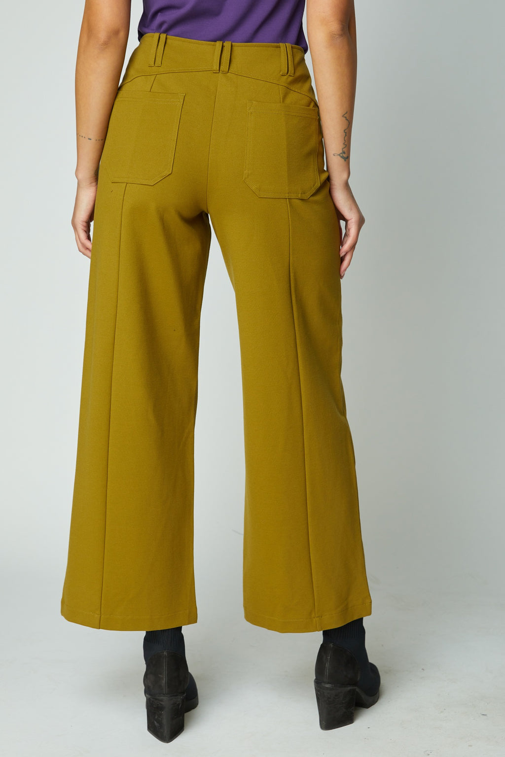 Olivia's Ponte Wide Leg Pant in Nutria