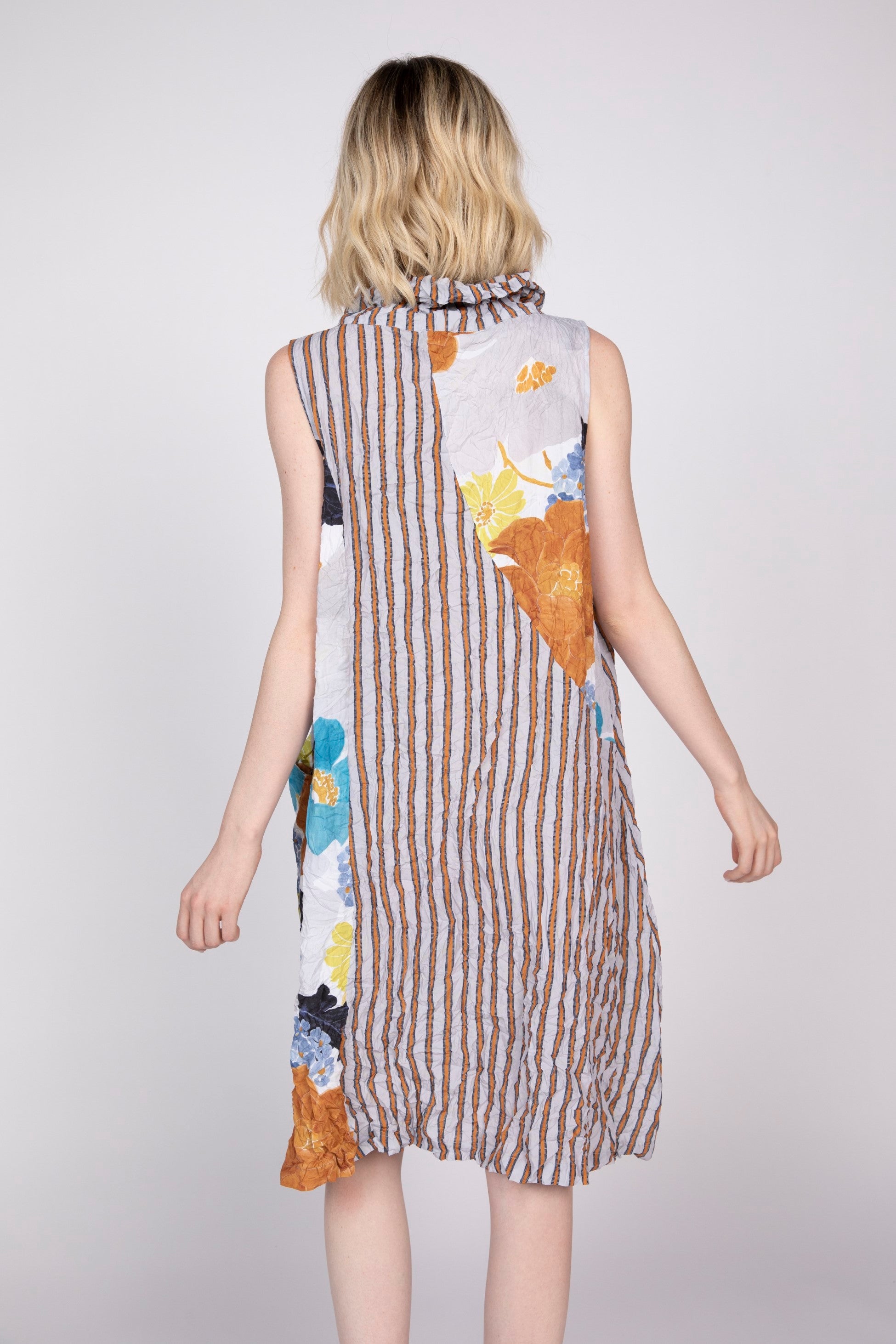 Olivia's Siesta Floral Crinkle Crepe Everywhere Dress in Cinnamon