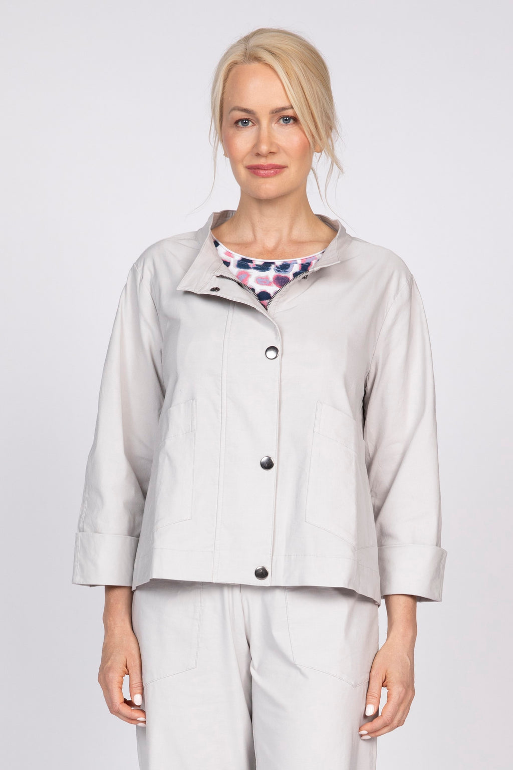 Olivia's Woven Studio Jacket in Sand