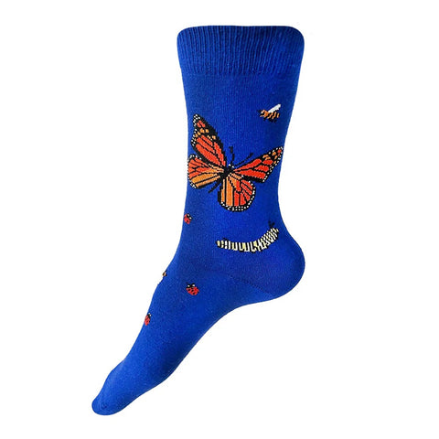 One Night Socks Bug Cobalt