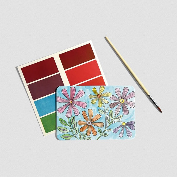 Scenic Hues DIY Watercolor Art Kit / Flowers and Gardens