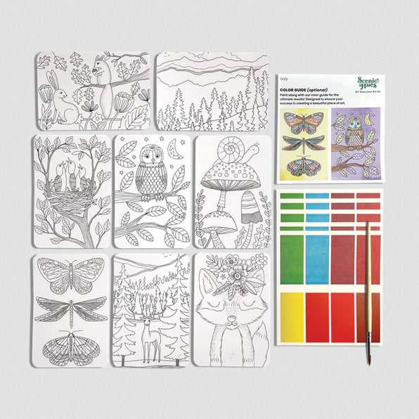 Scenic Hues DIY Watercolor Art Kit / Forest Adventure
