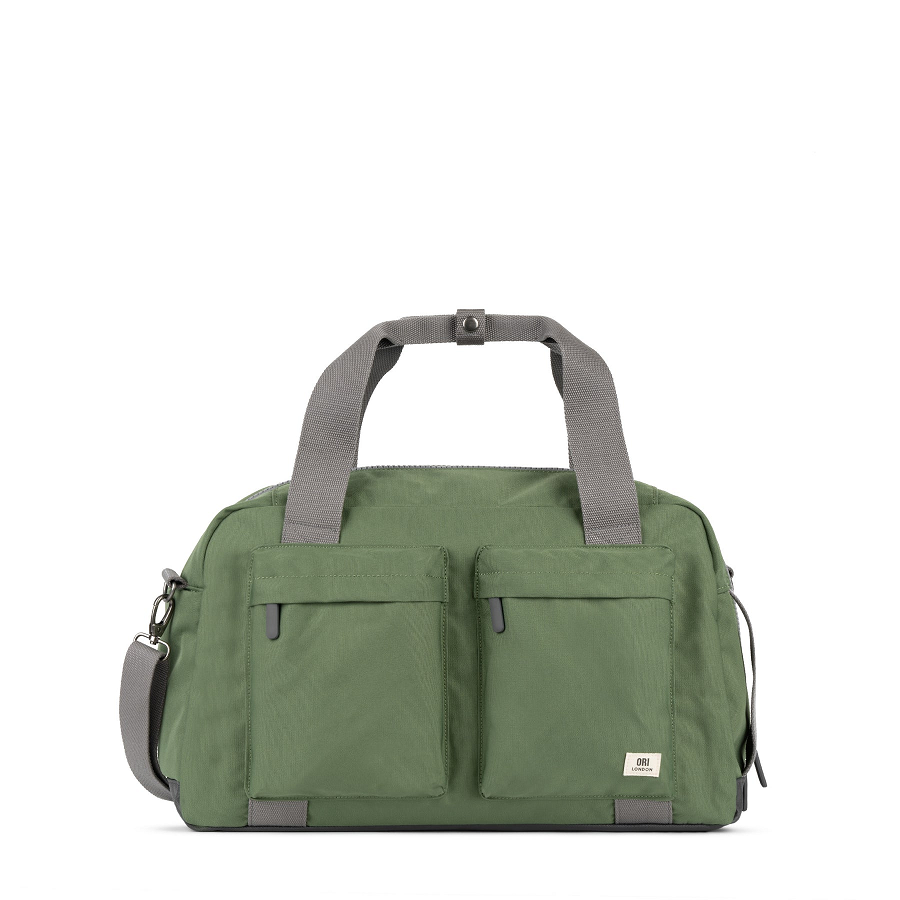 Ori London Gatwick Recycled Canvas Travel Bag Medium in Granite