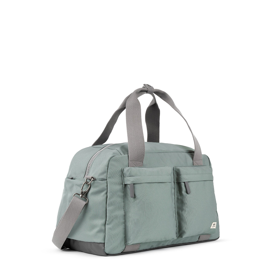 Ori London Gatwick Recycled Canvas Travel Bag Medium in Pewter