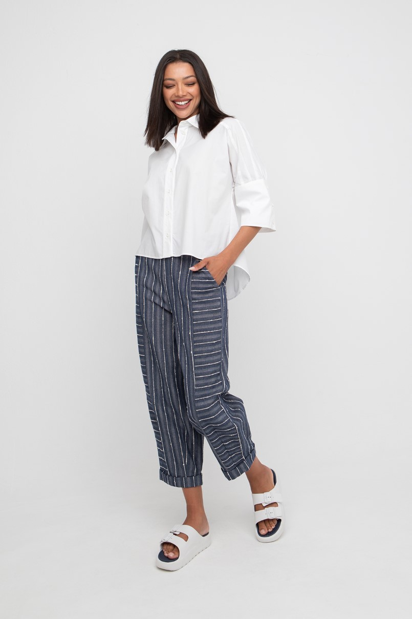 Ozai N Ku's 3/4 Sleeve Shirt in White
