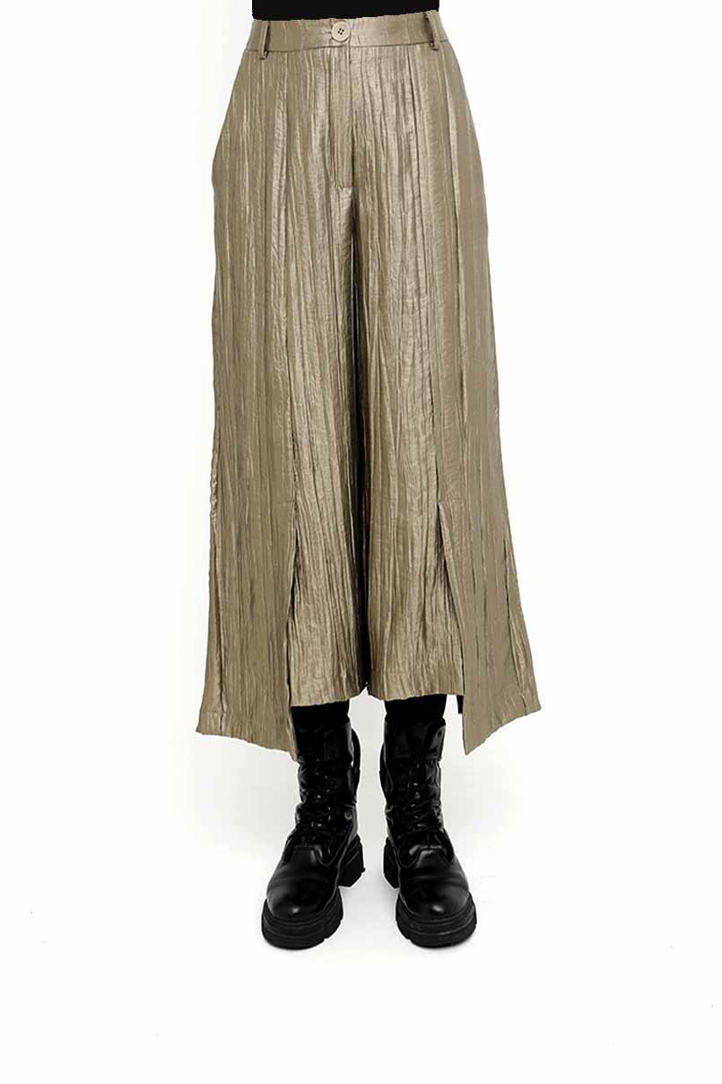 Ozai N Ku's Funky Hem Pants Gold