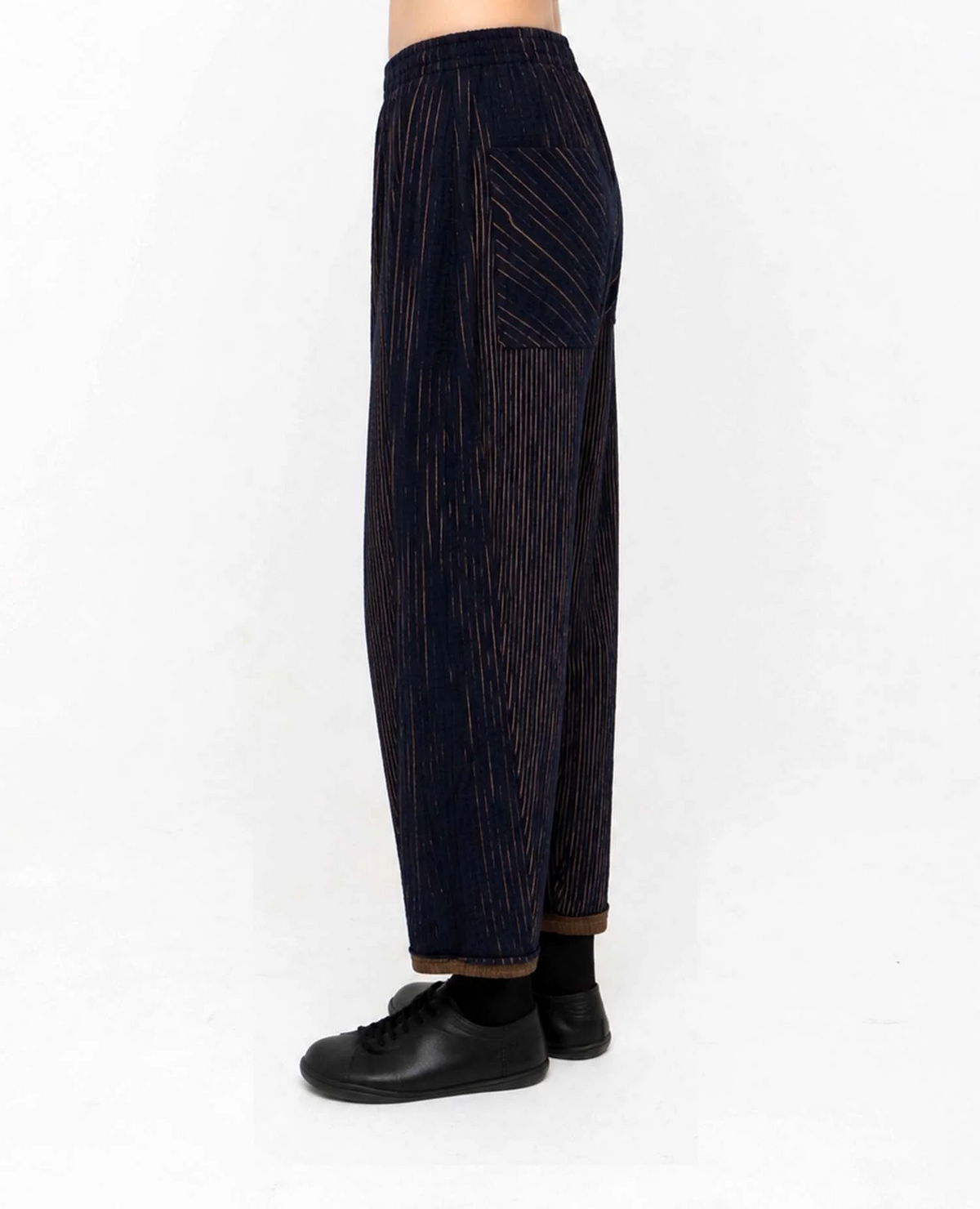 Ozai N Ku Margin Pants in Navy / Mustard