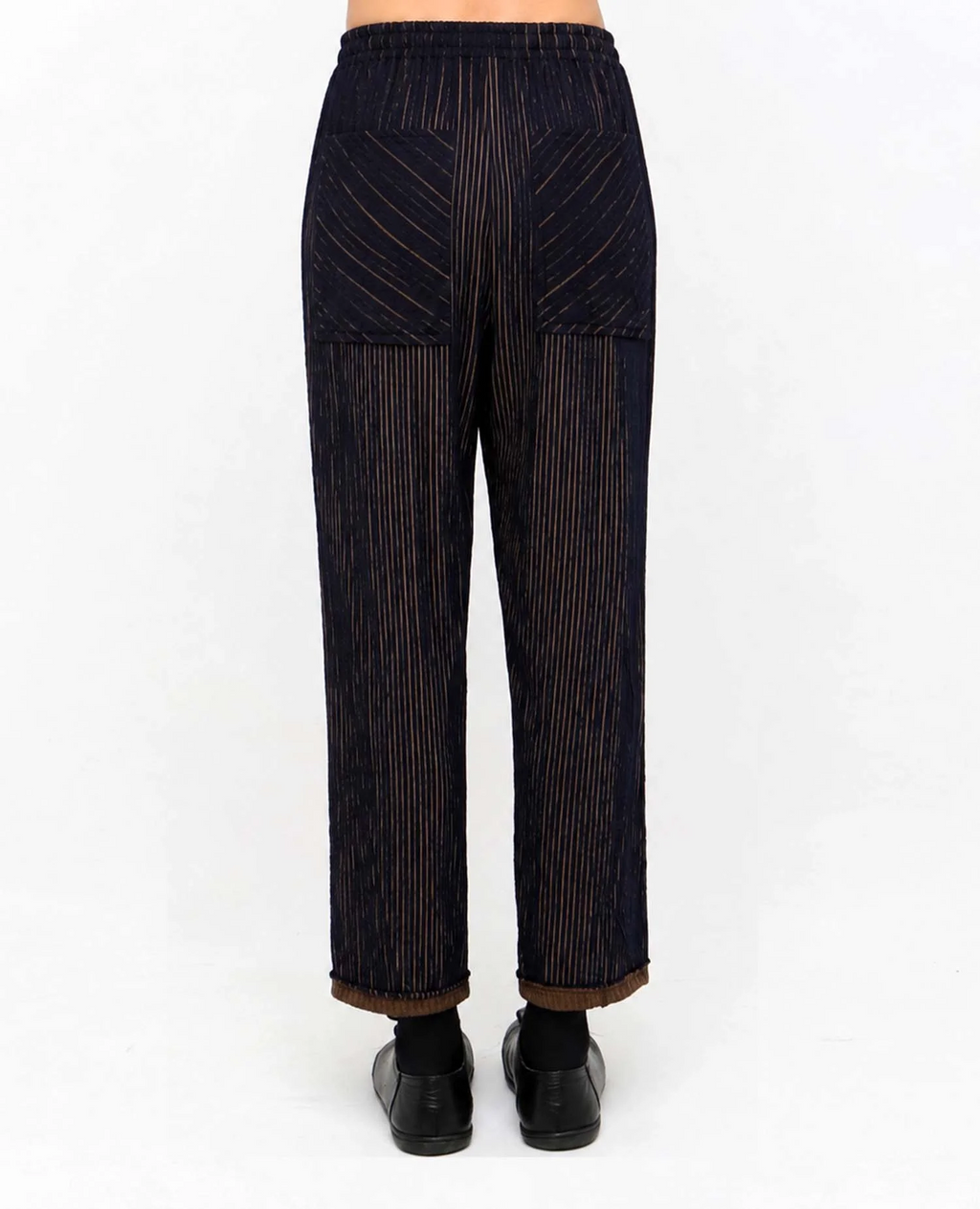 Ozai N Ku Margin Pants in Navy / Mustard