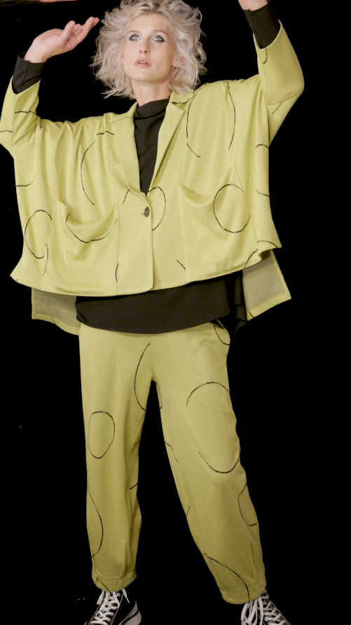 Ozai N Ku's jersey Oversized Cardigan in Lemon