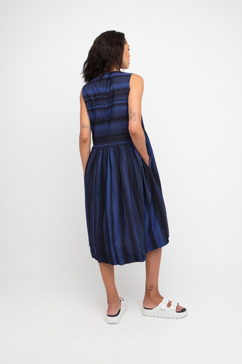 Ozai N Ku's Pleats Midi Dress 