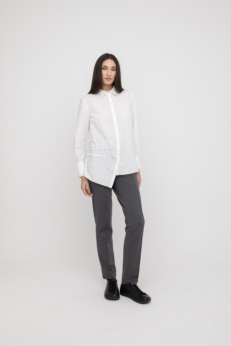 Ozai N Ku's Straight Legged Trousers in Grey
