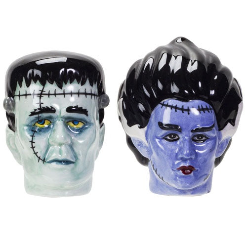 Halloween Mr. & Mrs. Frankenstein Salt & Pepper Shakers