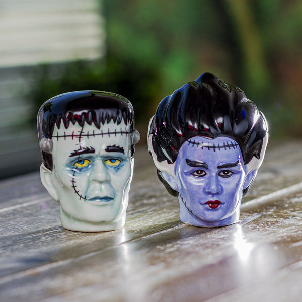 Halloween Mr. & Mrs. Frankenstein Salt & Pepper Shakers