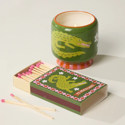 A Dopo Handpainted Ceramic Candle / Click for Fragrances