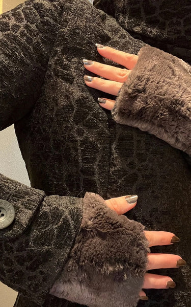 Faux Fur Fingerless Gloves