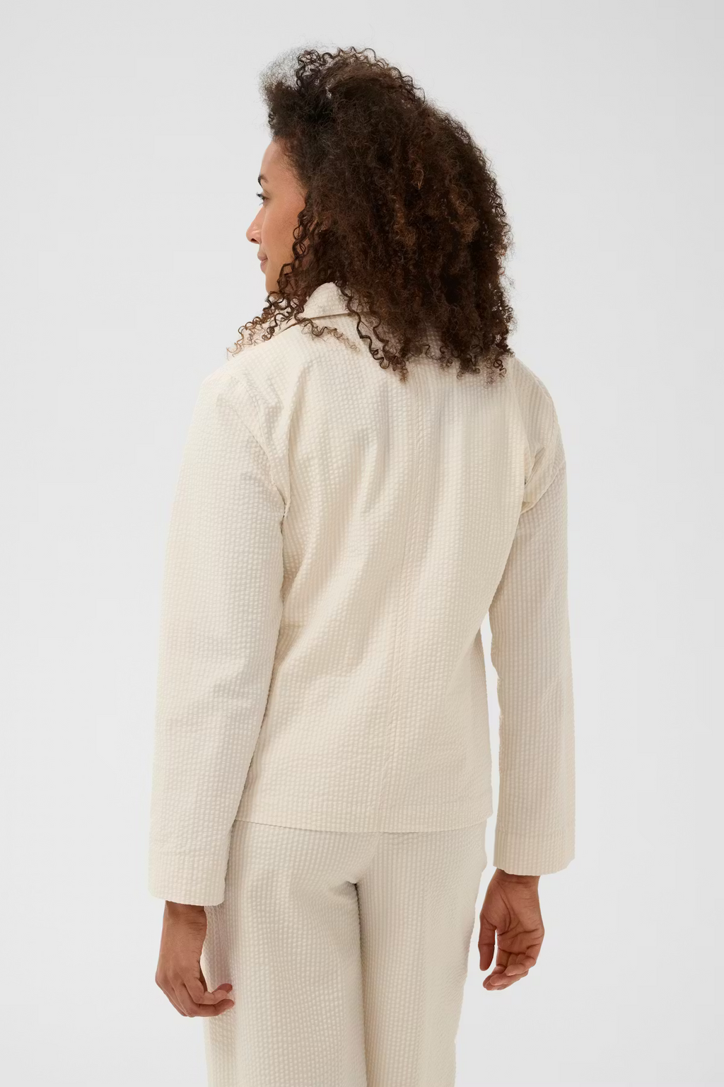 Part Two's Briddi Casual Jacket in Whisper White Stripe