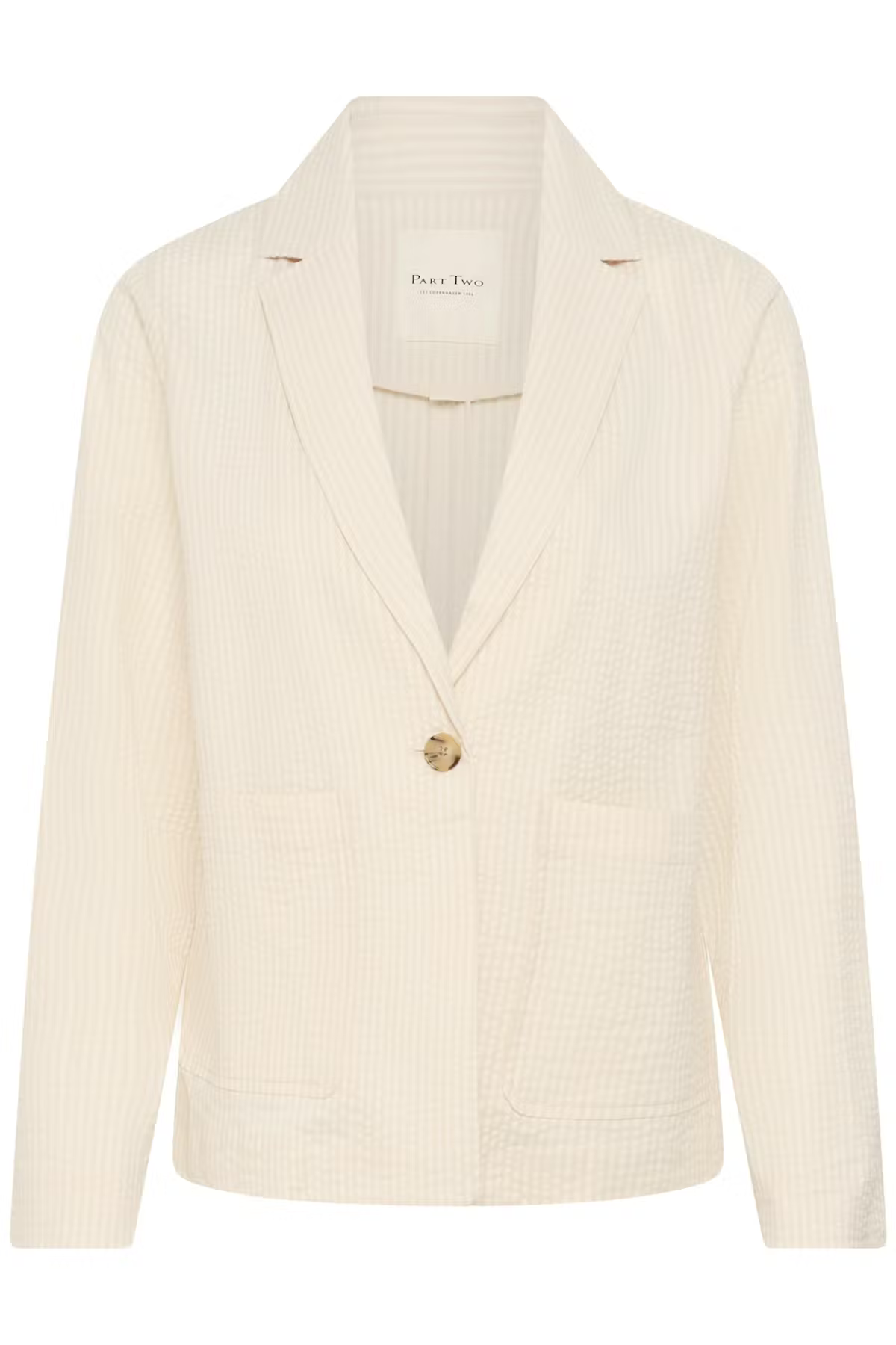 Part Two's Briddi Casual Jacket in Whisper White Stripe