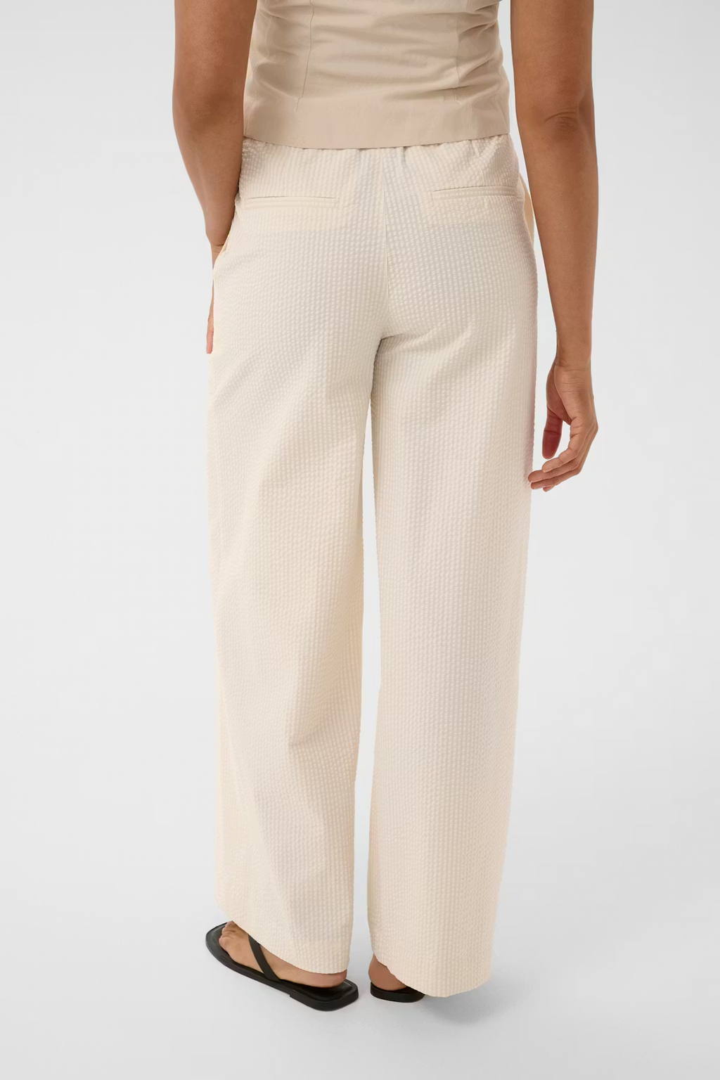The Brita Trousers from Part Two in Whisper White Stripe