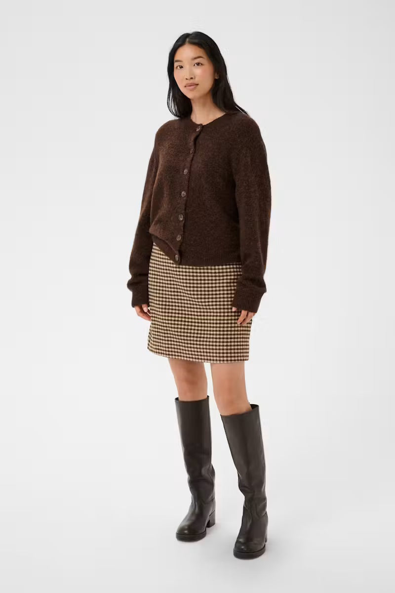 Part Two's button-up Chanie Cardigan in Brown