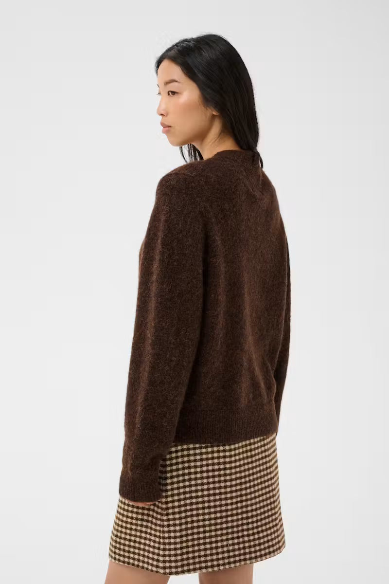 Part Two's button-up Chanie Cardigan in Brown