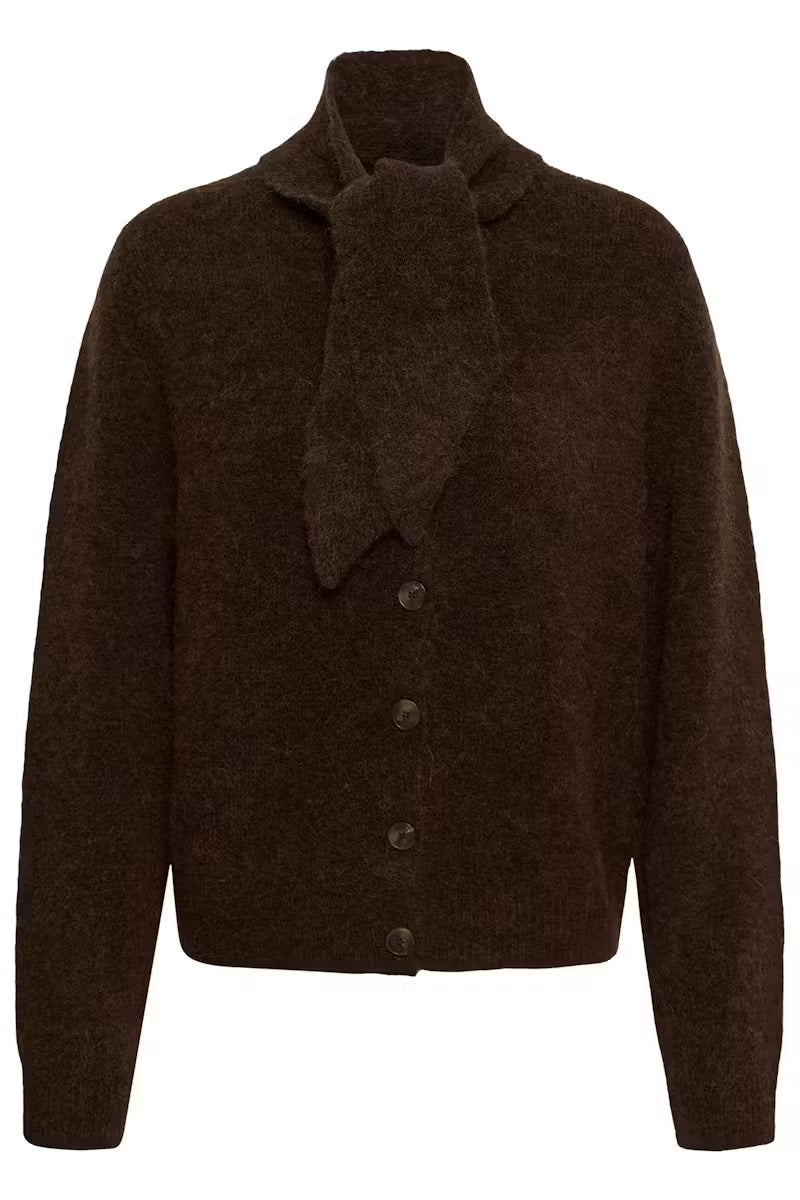 Part Two's button-up Chanie Cardigan in Brown