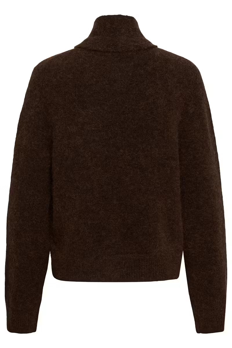 Part Two's button-up Chanie Cardigan in Brown