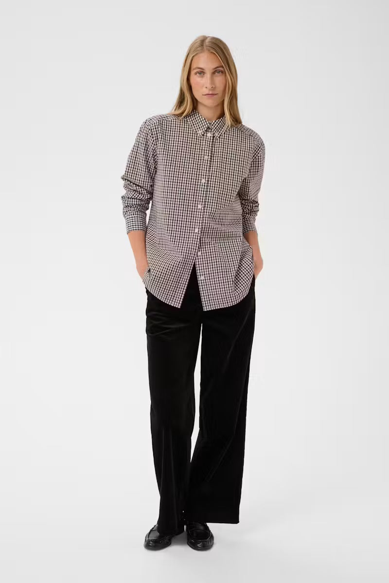 Part Two's Chrestella Check Shirt in Downtown Brown
