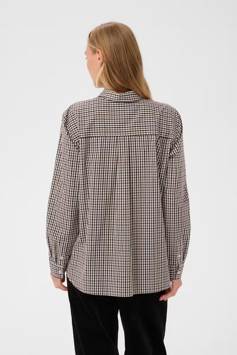 Part Two's Chrestella Check Shirt in Downtown Brown