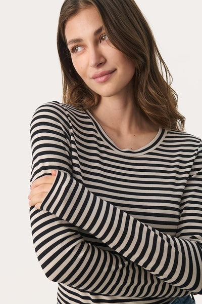 Part Two Emaja T-Shirt in French Oak Stripe