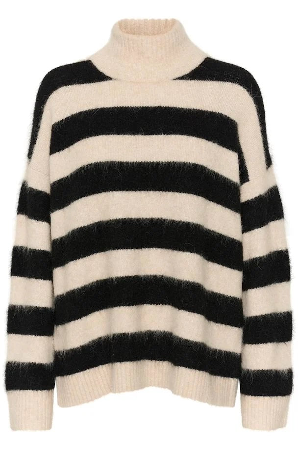 Part Two Liepa Pullover in Black Stripe