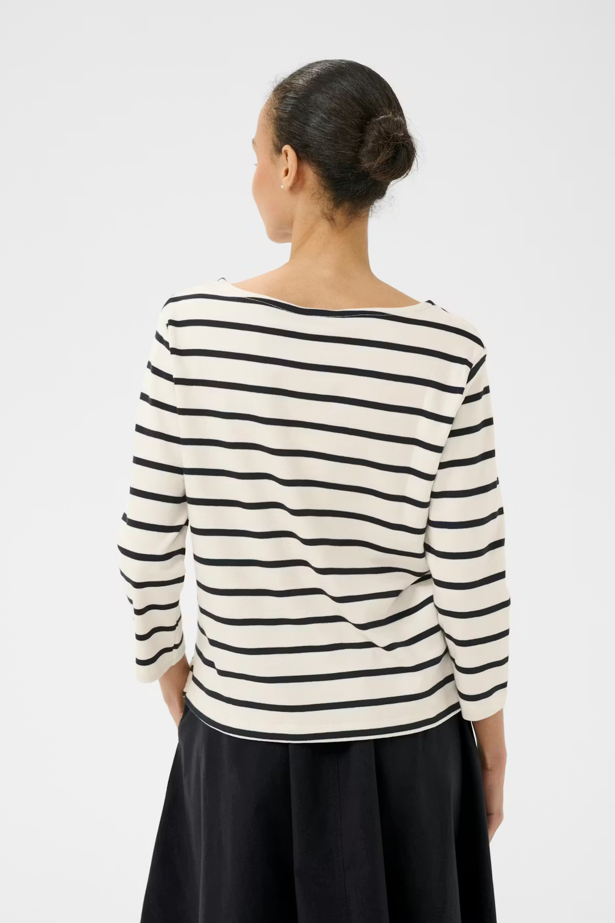 Part Two Nela Tee in Dark Navy Stripe