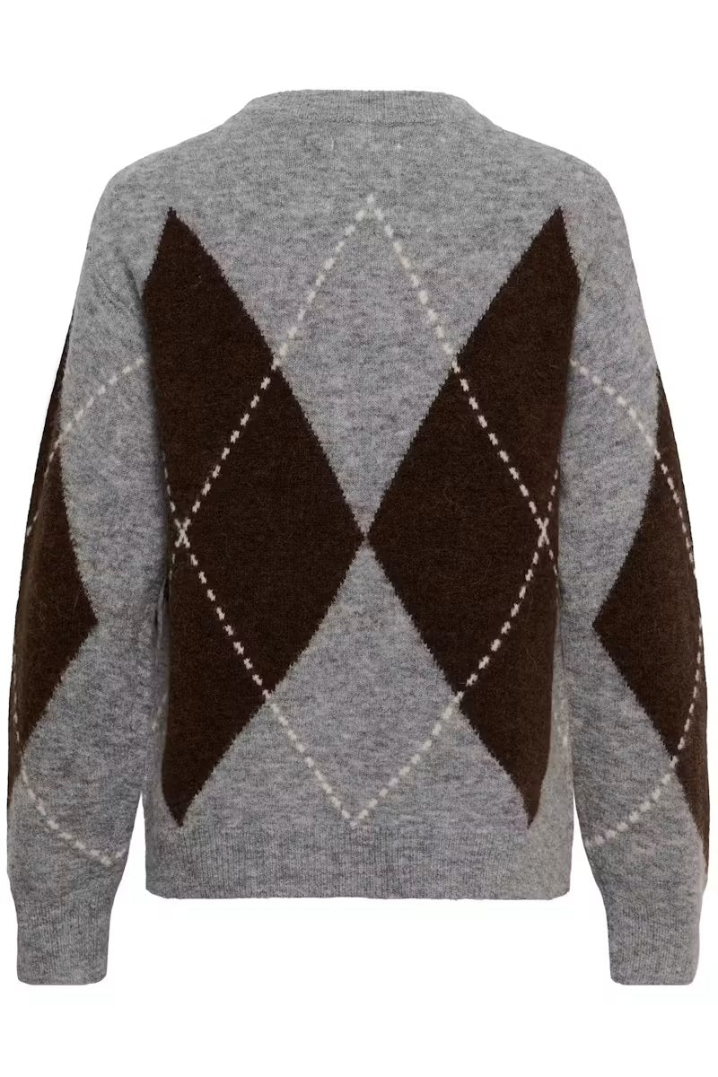 Part Two's Sorayas Sweater in Brown & Grey Check