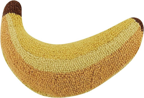 Banana Shaped Hooked Wool Pillow