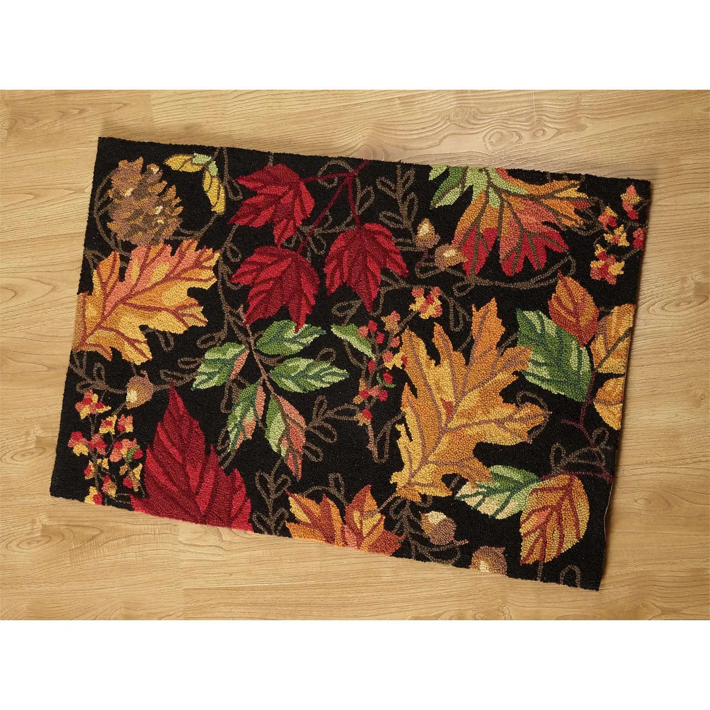 Autumn Symphony Hooked Wool Accent Rug