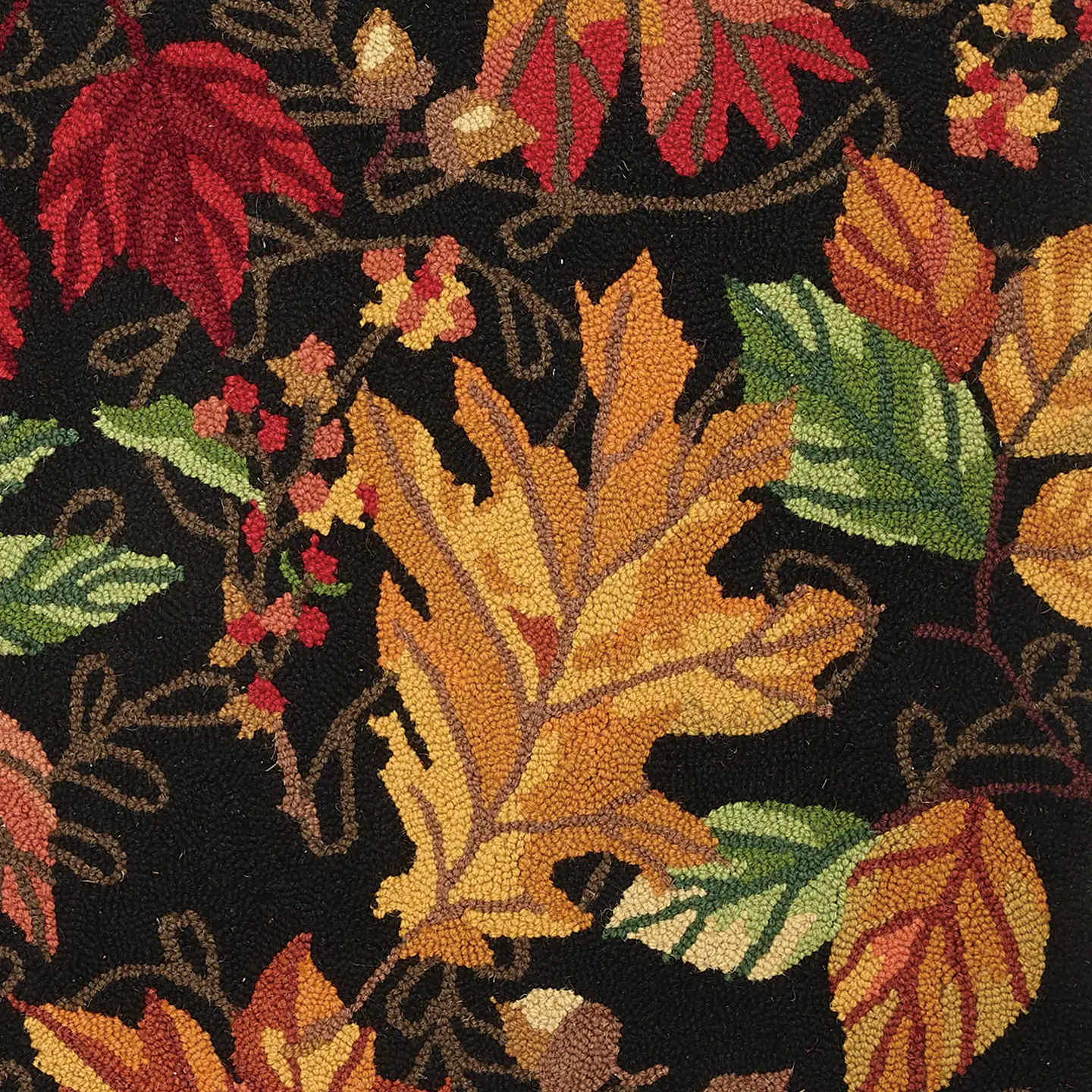 Autumn Symphony Hooked Wool Accent Rug