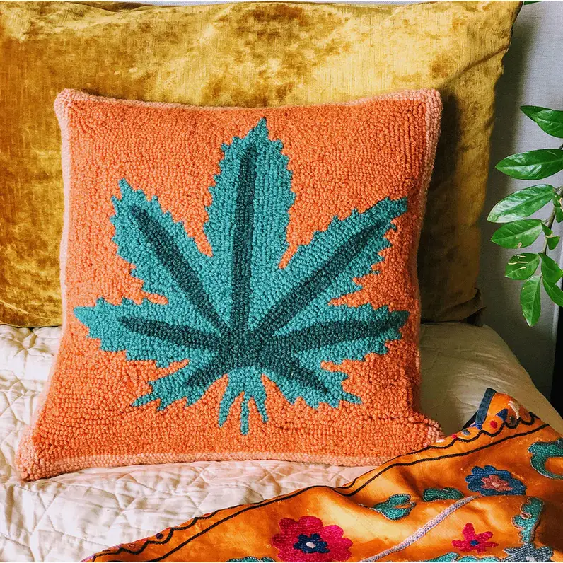 Mary Jane Hooked Wool Pillow