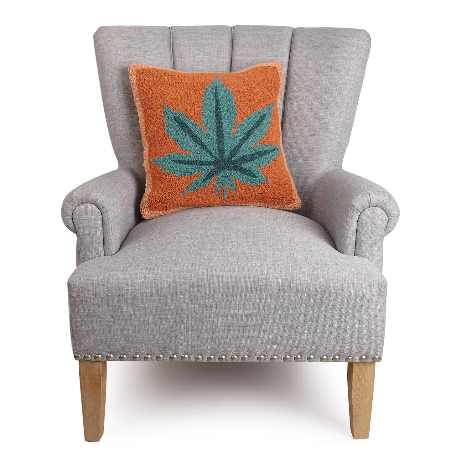 Mary Jane Hooked Wool Pillow