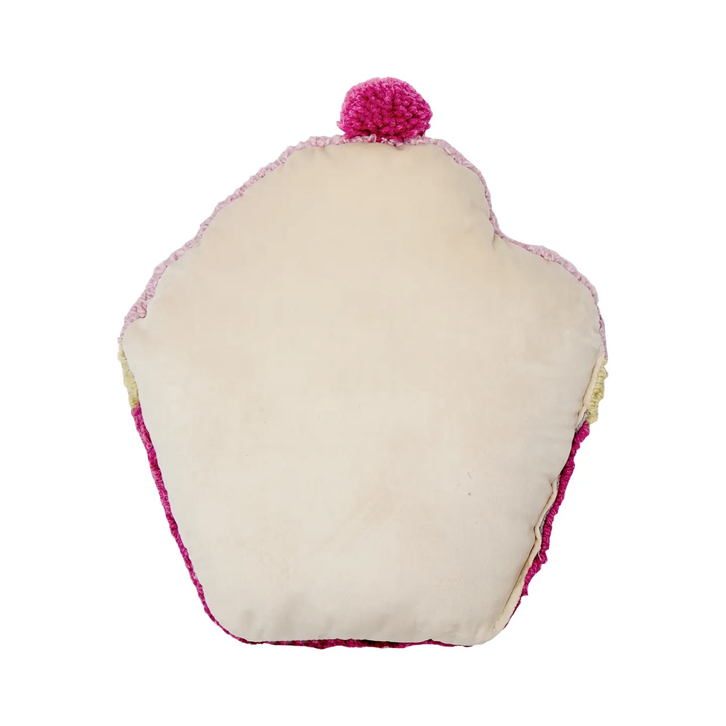 Cupcake Hooked Wool Pillow