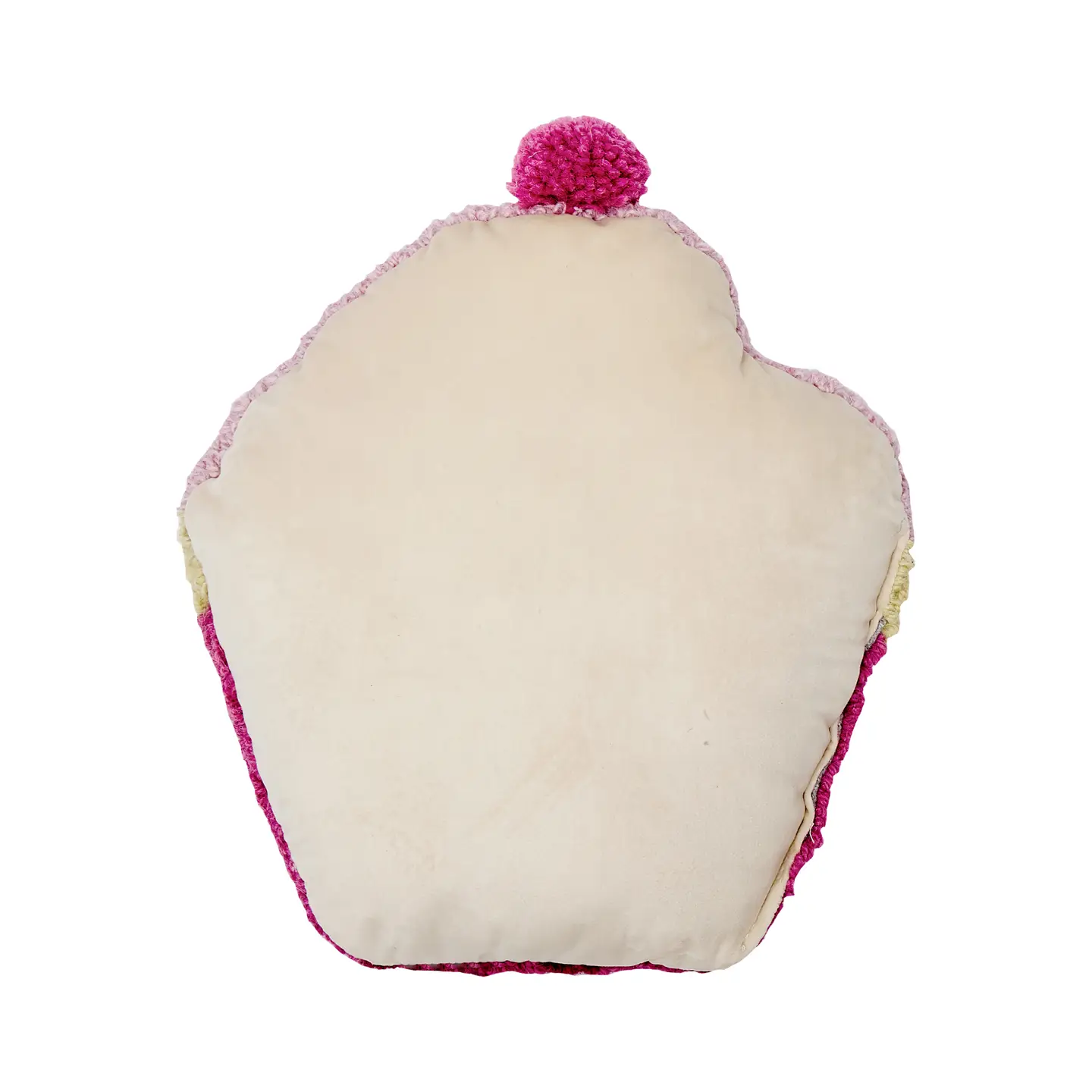 Cupcake Hooked Wool Pillow
