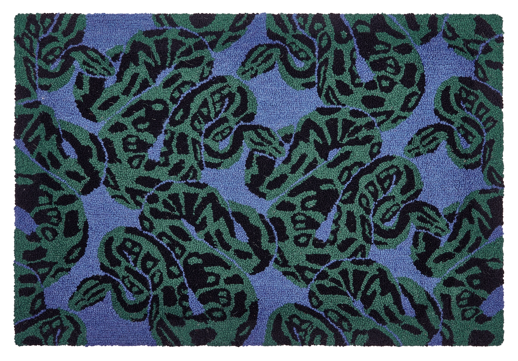 Hooked Wool Accent Rug Snake Eyes