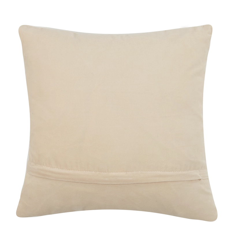 Peking Handicraft Blue Monstera Plant Hooked Wool Pillow
