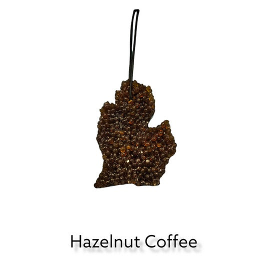 Michigan Mitten Shaped Air Freshener Hazlenut Coffee