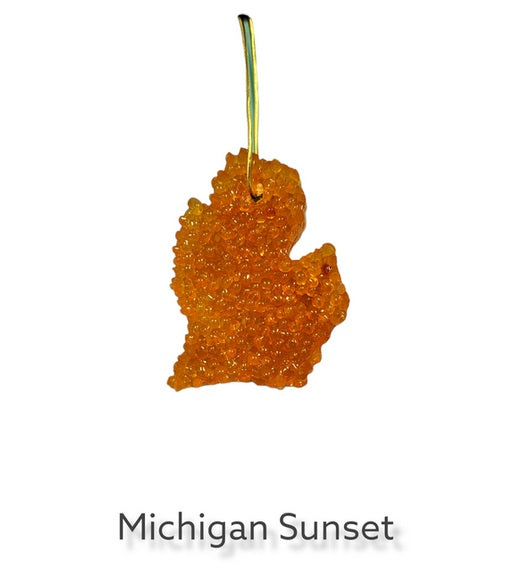 Michigan Mitten Shaped Air Freshener Michigan Sunset