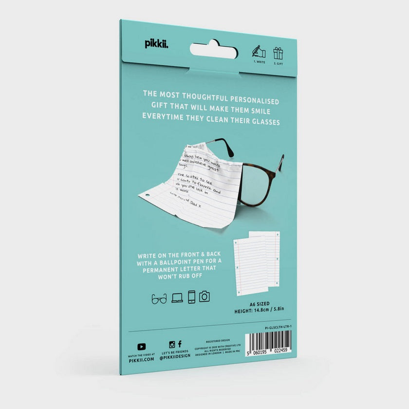 Pikkii Personalized Letter Glasses Cloth