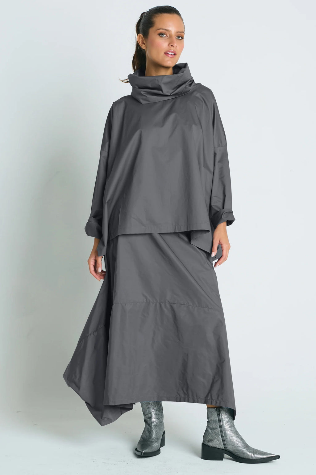 Planet by Lauren G Cotton Cowl TopCotton Cowl Top in Lava