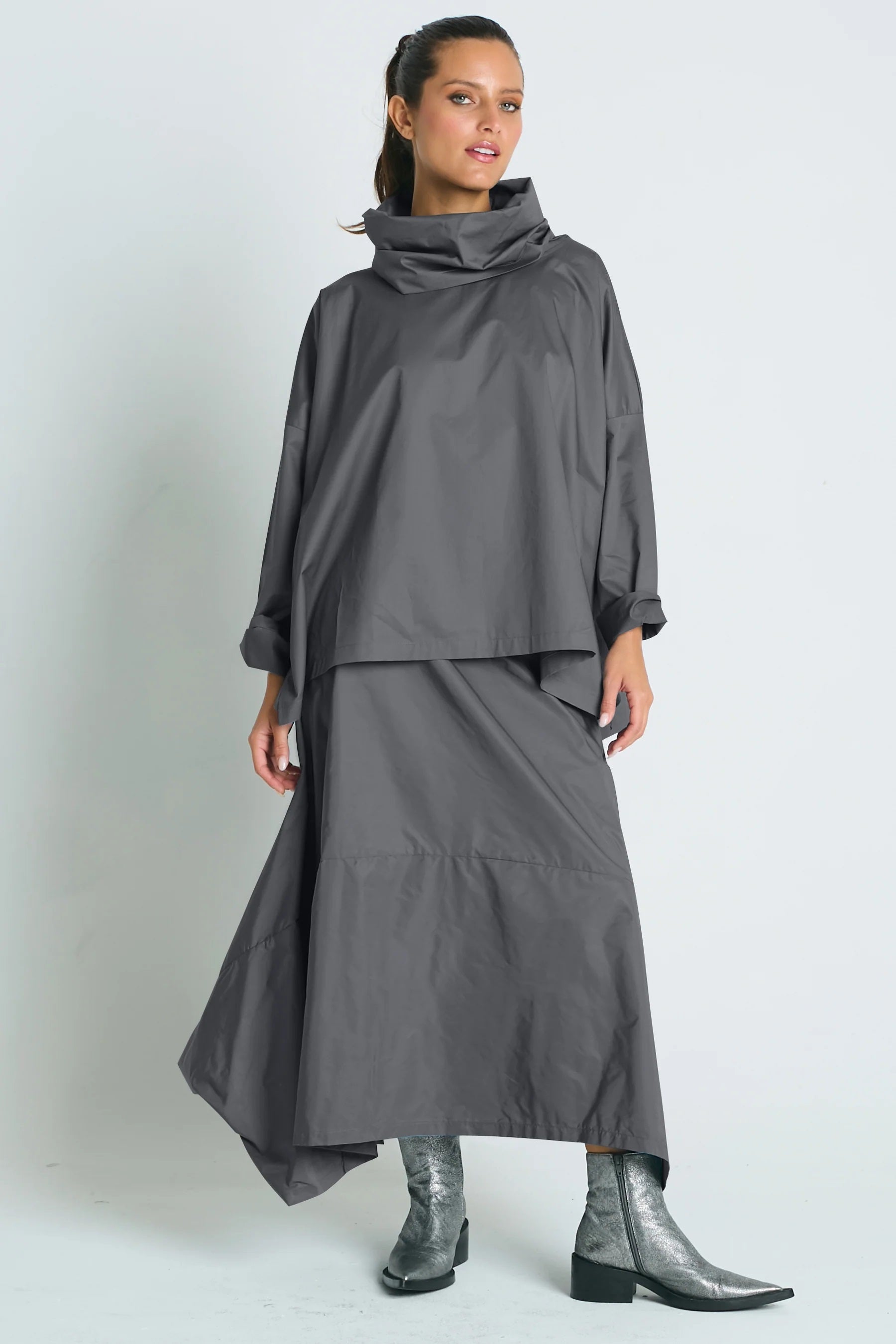 Planet by Lauren G Cotton Cowl TopCotton Cowl Top in Lava